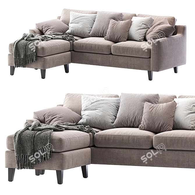 Elegant Beverly Sofa 2013 3D model image 1