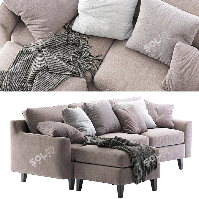 Elegant Beverly Sofa 2013 3D model image 4