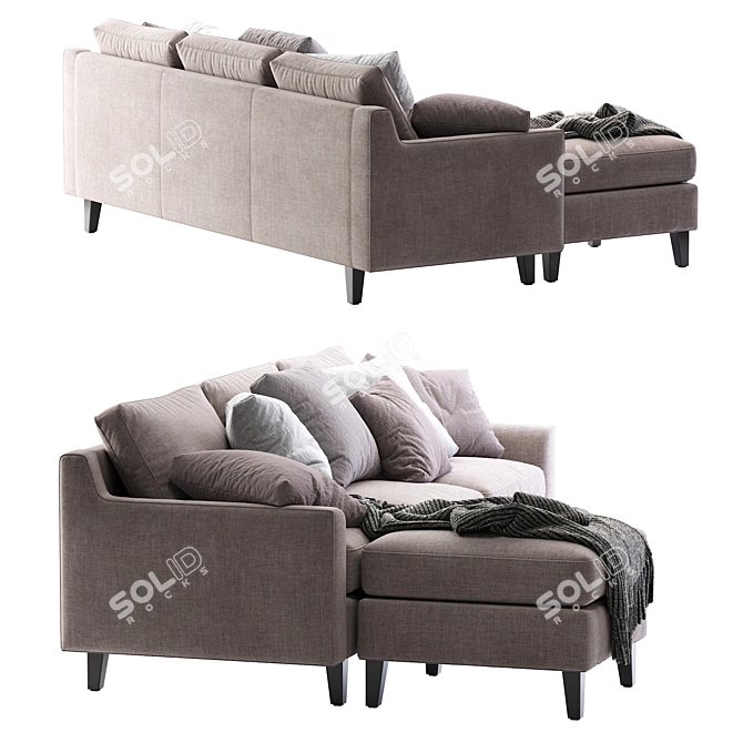 Elegant Beverly Sofa 2013 3D model image 5