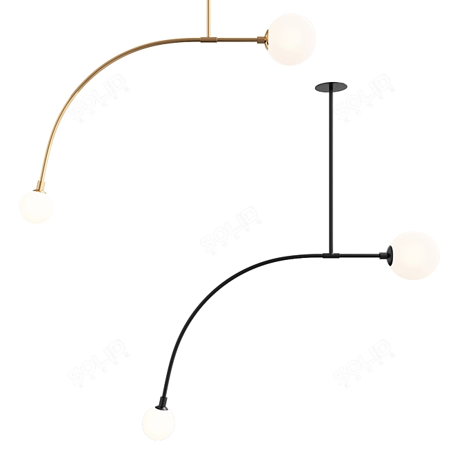 SkLO Balance Pendant: Modern, Elegant Lighting 3D model image 1