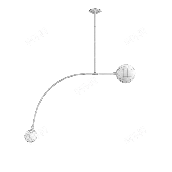 SkLO Balance Pendant: Modern, Elegant Lighting 3D model image 2