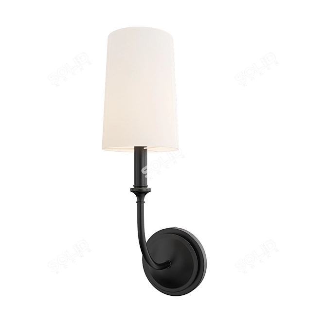 Contemporary Charleston Wall Sconce 3D model image 1