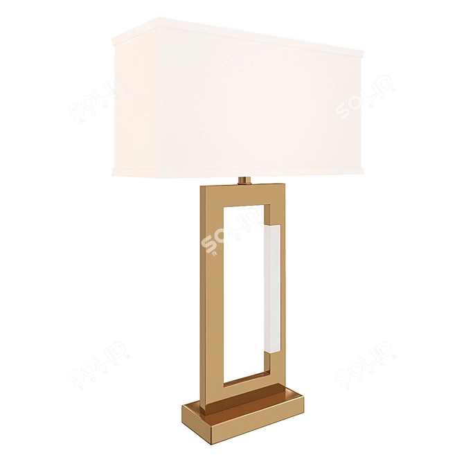 Gold Table Lamp: Elegant Illumination Solution 3D model image 1