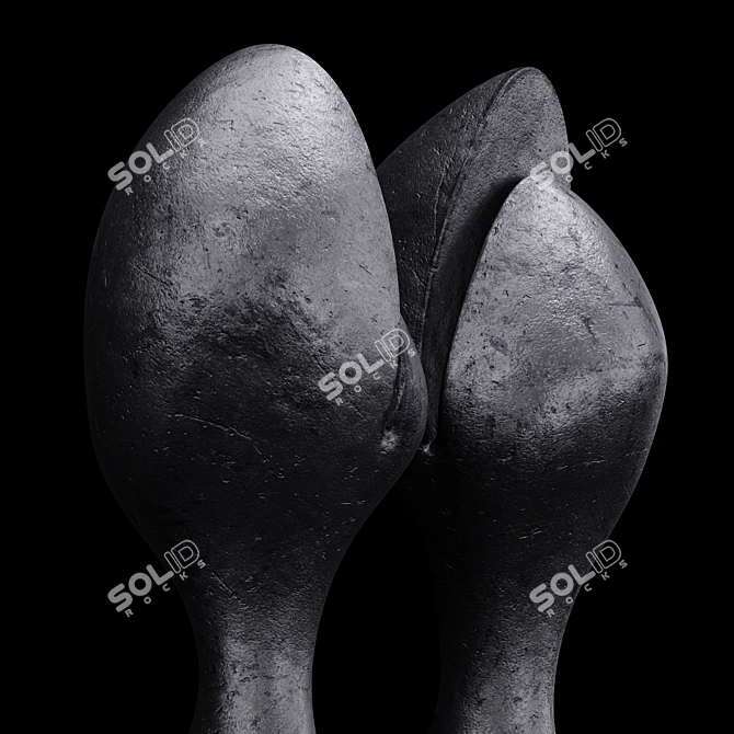 Abstract Ceramic Fruit Sculpture 3D model image 2