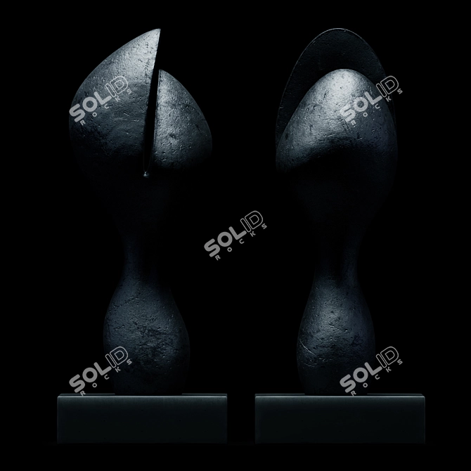 Abstract Ceramic Fruit Sculpture 3D model image 3