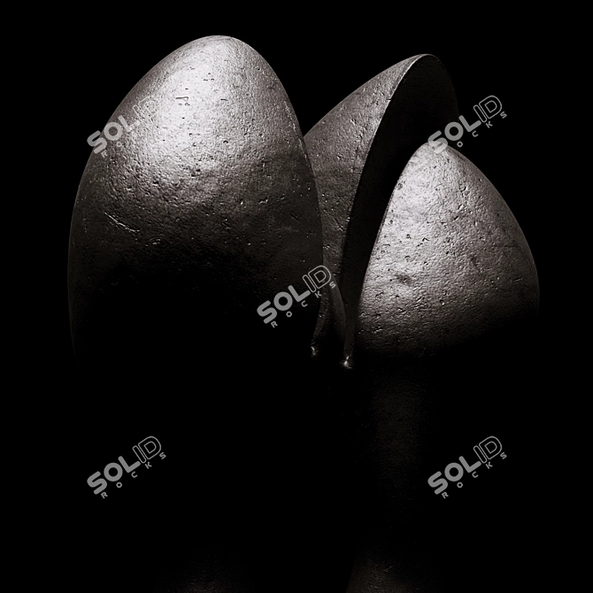 Abstract Ceramic Fruit Sculpture 3D model image 4