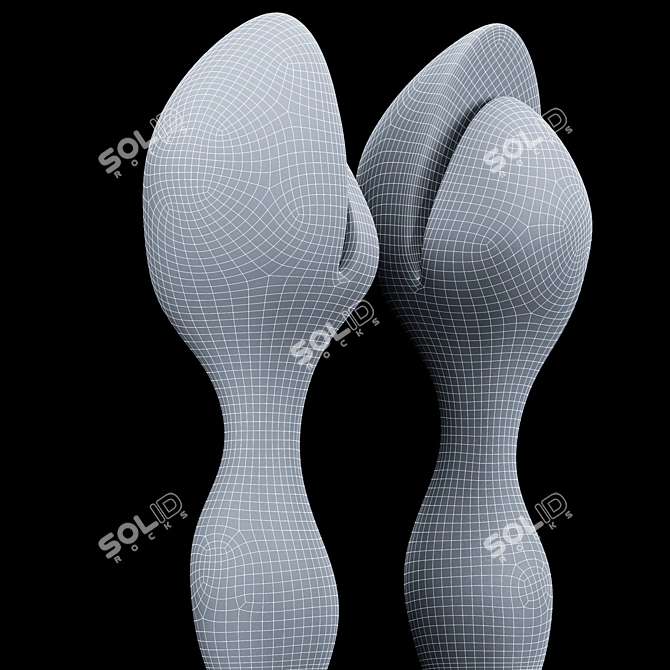 Abstract Ceramic Fruit Sculpture 3D model image 6