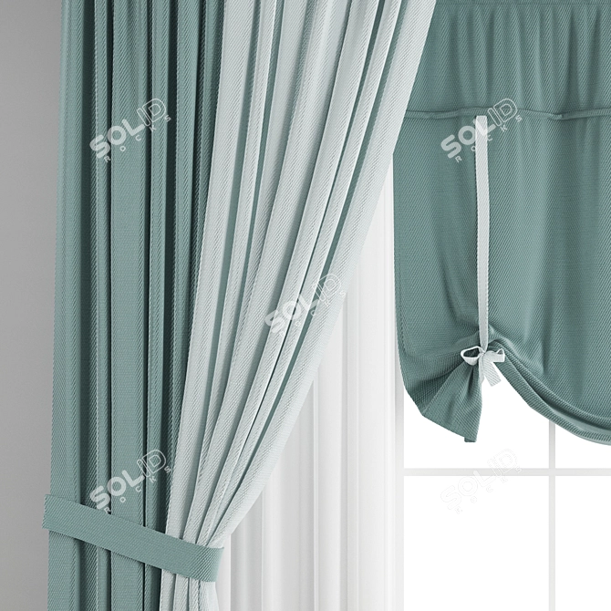 Poly Curtain Model Set: Max 2011/2014, Obj & Texture 3D model image 2