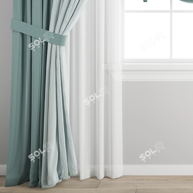 Poly Curtain Model Set: Max 2011/2014, Obj & Texture 3D model image 3