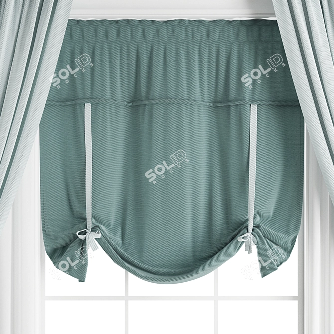 Poly Curtain Model Set: Max 2011/2014, Obj & Texture 3D model image 4