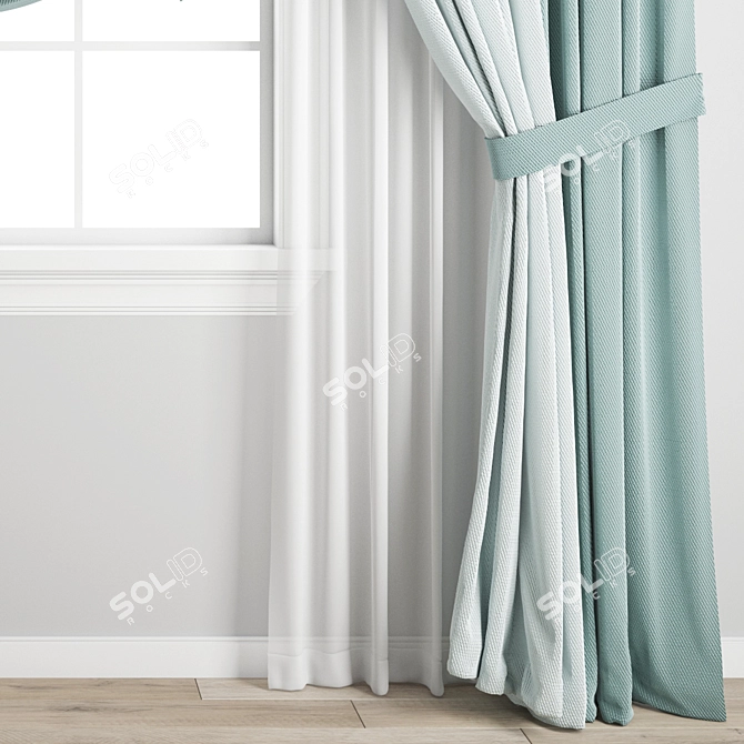 Poly Curtain Model Set: Max 2011/2014, Obj & Texture 3D model image 5