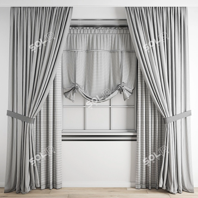 Poly Curtain Model Set: Max 2011/2014, Obj & Texture 3D model image 6