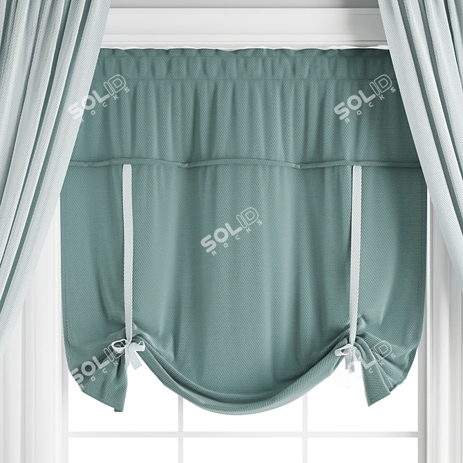 Poly Curtain Model Set: Max 2011/2014, Obj & Texture 3D model image 8