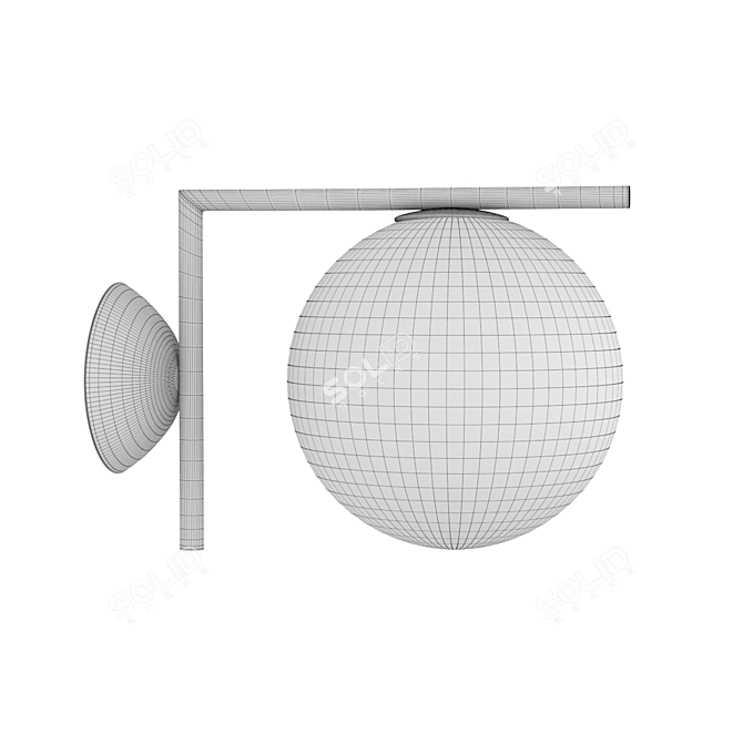 Elegant Wall Lamp: 3Ds Max 2013, OBJ, FBX 3D model image 3