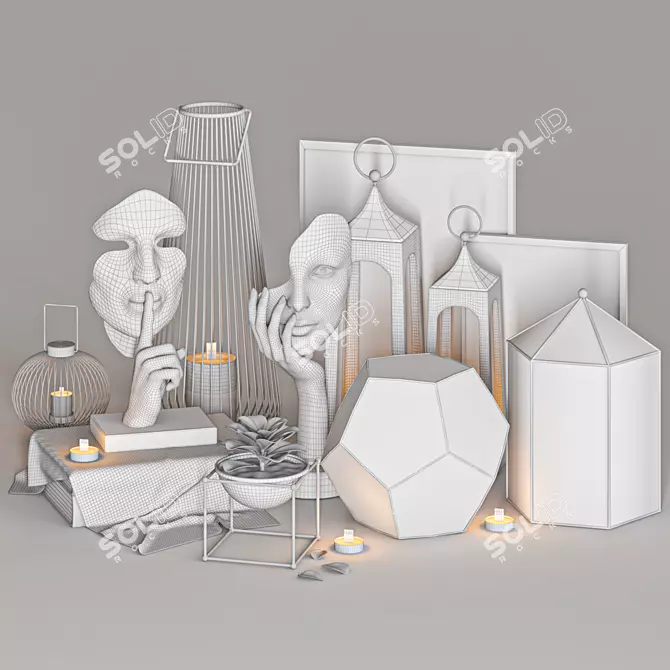 Elegant Decor Set: 41 Pieces 3D model image 5