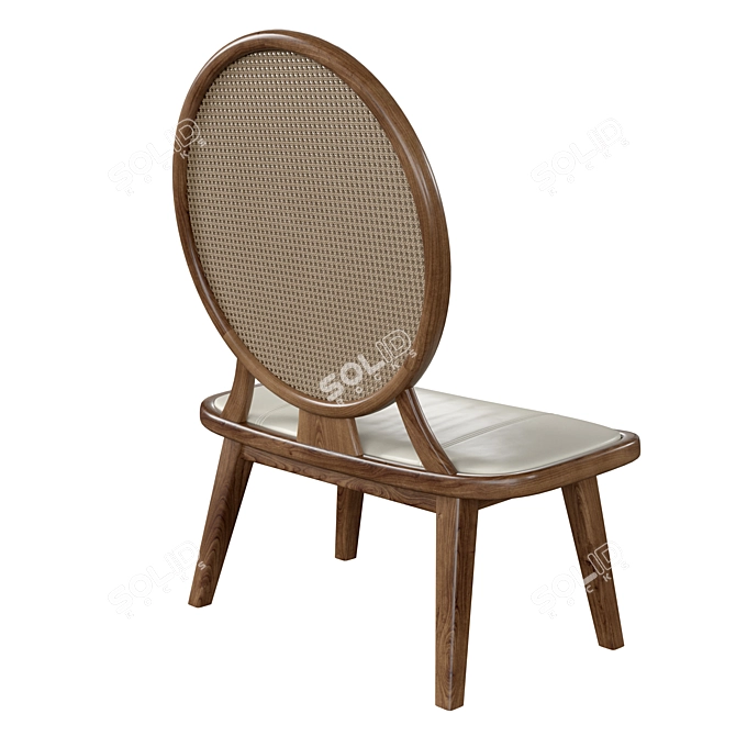 Bamax Slash Walnut Lounge Chair 3D model image 3