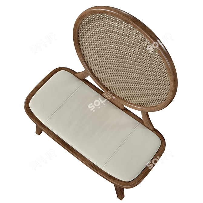 Bamax Slash Walnut Lounge Chair 3D model image 4