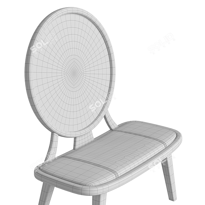 Bamax Slash Walnut Lounge Chair 3D model image 6