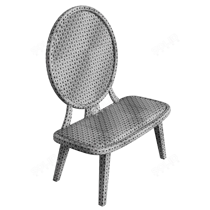 Bamax Slash Walnut Lounge Chair 3D model image 7