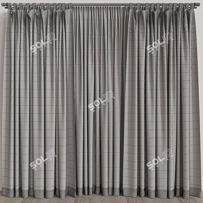 Versatile Curtain Model for Vray and Corona 3D model image 3