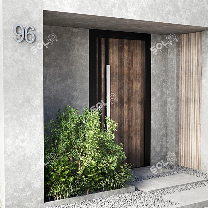 Versatile Outdoor Door and Fence 3D model image 2