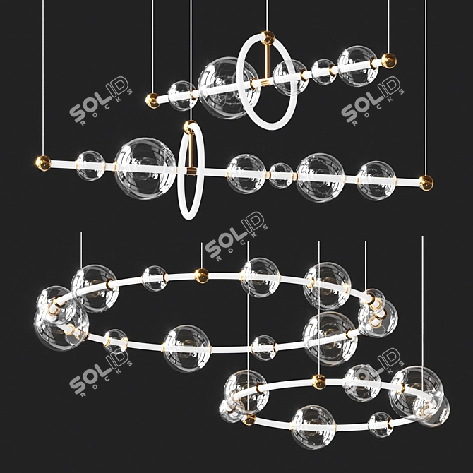 Sessa Ring: Elegant Design Lamp 3D model image 1