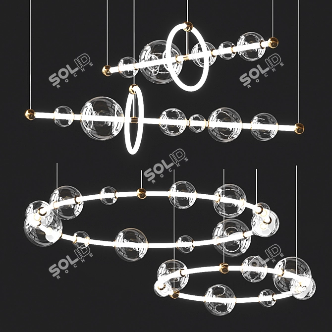 Sessa Ring: Elegant Design Lamp 3D model image 2