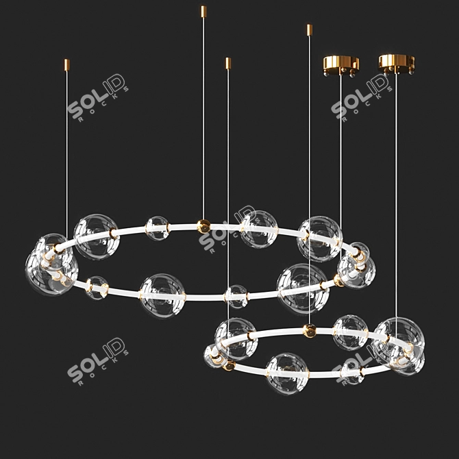 Sessa Ring: Elegant Design Lamp 3D model image 3