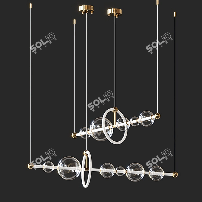 Sessa Ring: Elegant Design Lamp 3D model image 4