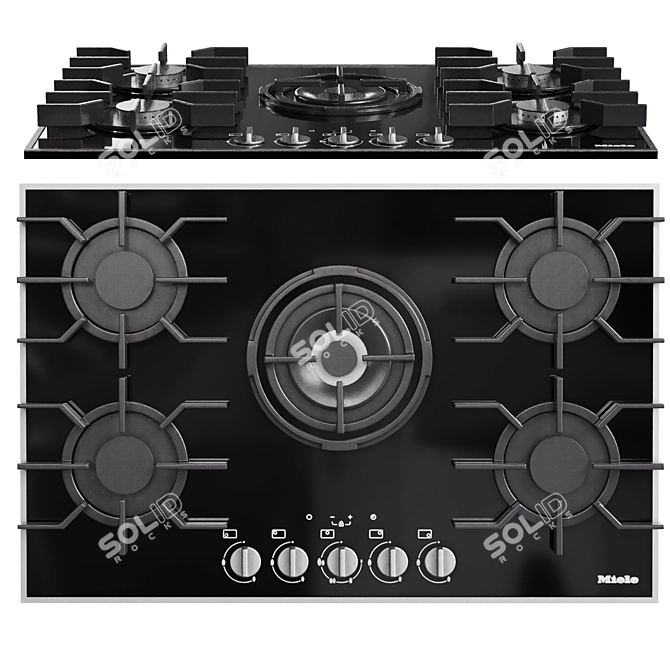 Miele Kitchen Collection: Oven, Coffee Maker, Gas Hob & Hood 3D model image 2