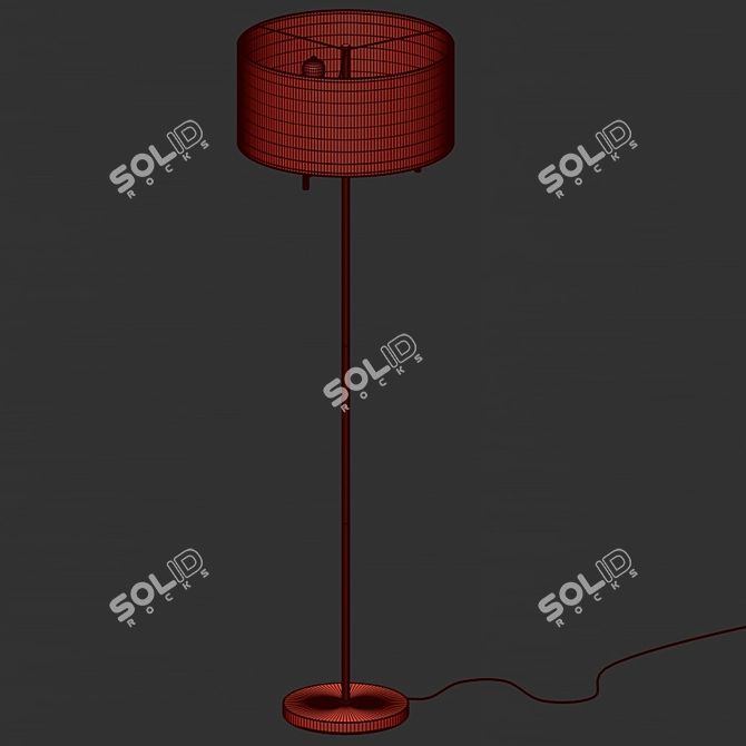 Elegant Fleur Floor Lamp 3D model image 4