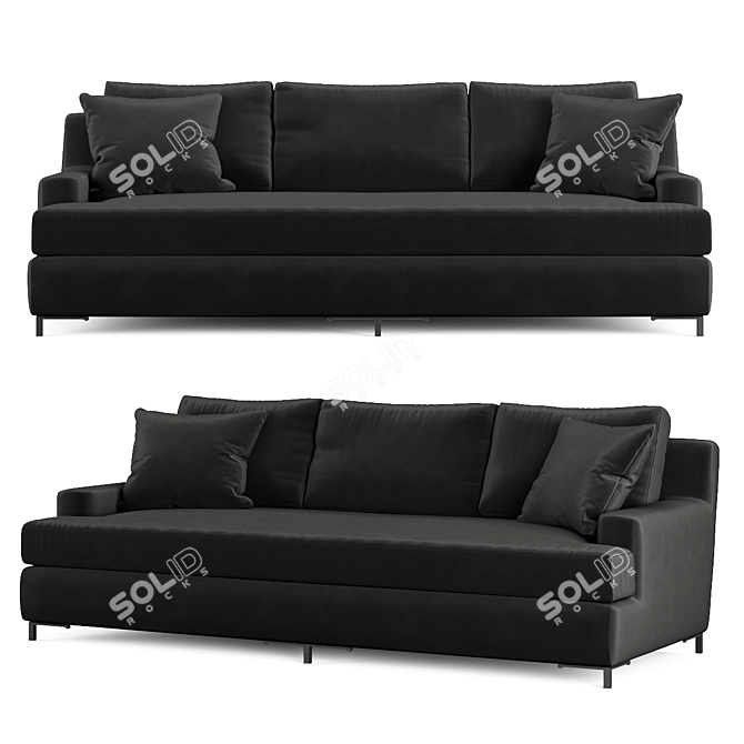 Elegant Liaigre Don Juan Sofa 3D model image 1