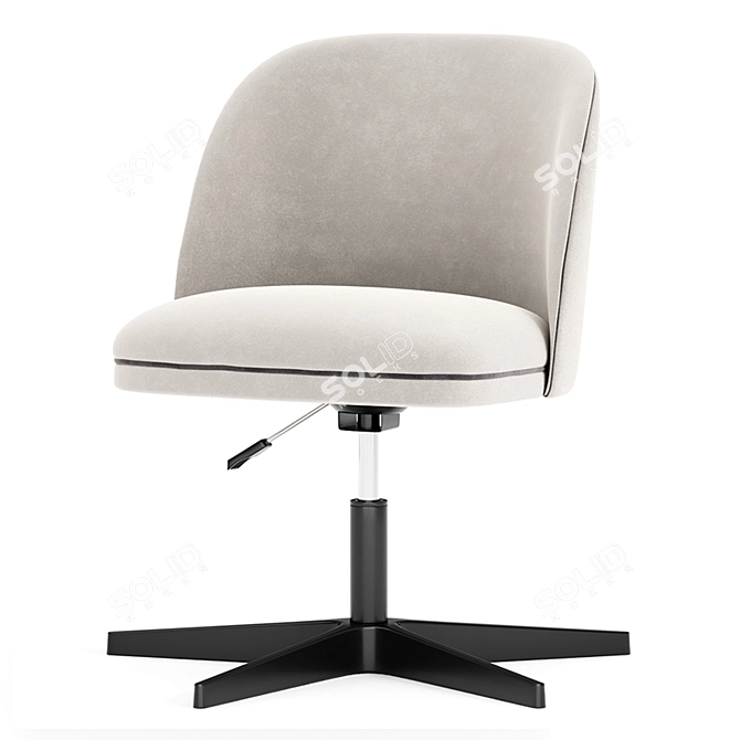 Elegant Alessa Upholstered Chair 3D model image 2