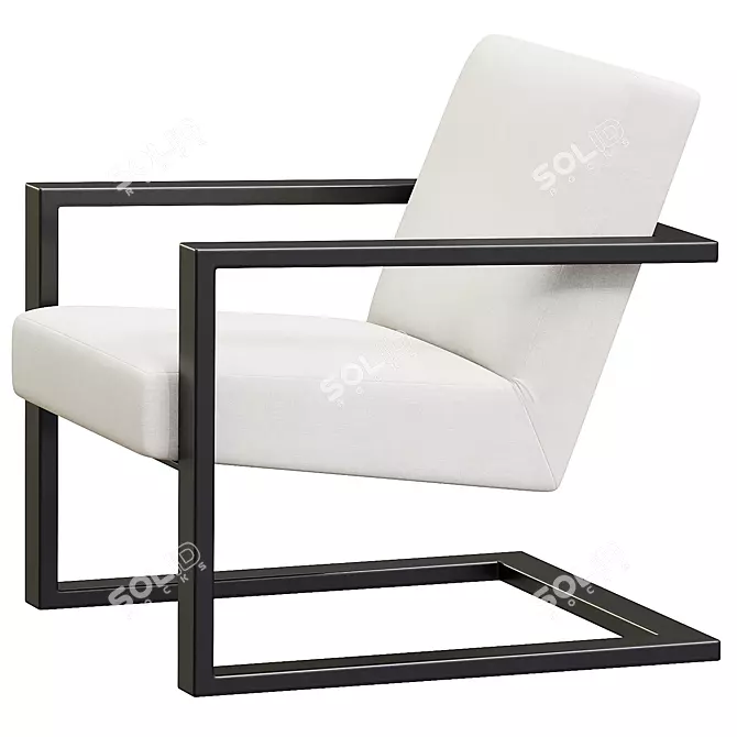 Brookline Chair: Stylish and Versatile Seating 3D model image 3