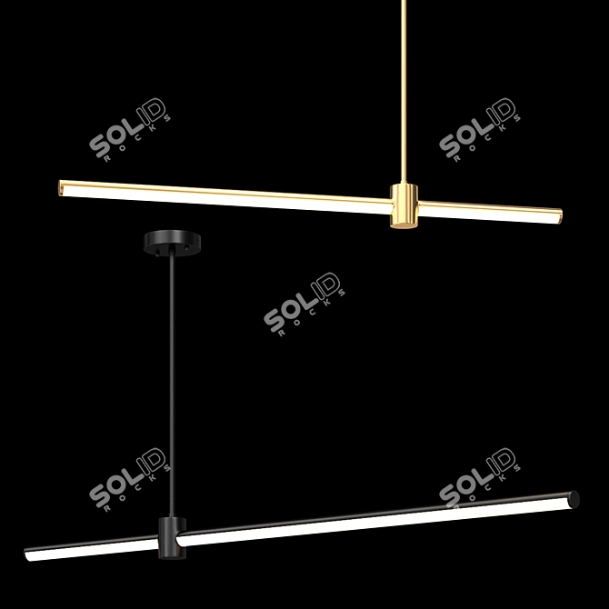 Minimalistic Warm Glow Pendant Light 3D model image 1