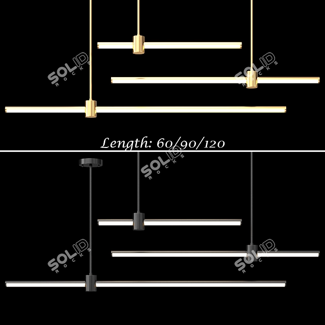 Minimalistic Warm Glow Pendant Light 3D model image 2