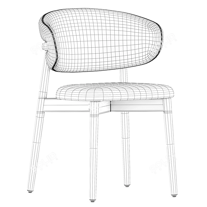 Elegant Oleandro Chairs by Calligaris 3D model image 5