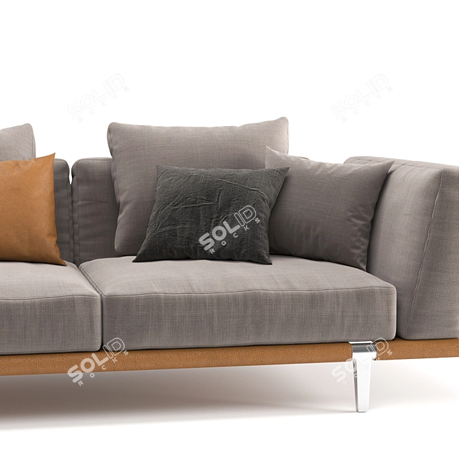 Elegant Let It Be Sofa 3D model image 2