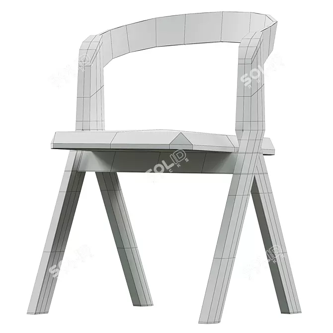 Modern Diverge Chair: Sleek Design 3D model image 4