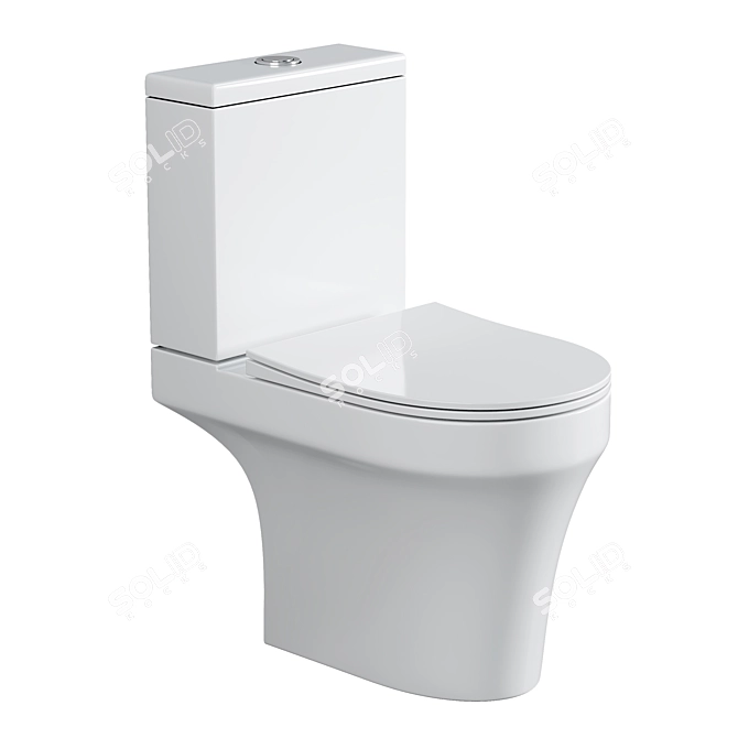 Sleek Damixa Skyline Toilet 3D model image 1