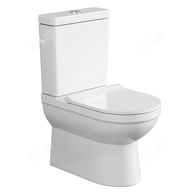 Space-Saving STWORKI Rotenburg Toilet 3D model image 1