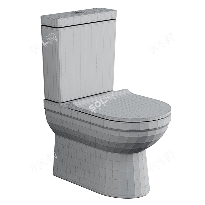 Space-Saving STWORKI Rotenburg Toilet 3D model image 3