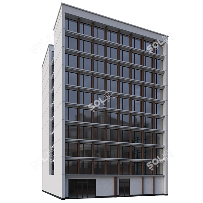 Sleek Office Building No.1 3D model image 1