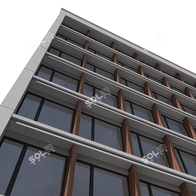 Sleek Office Building No.1 3D model image 3