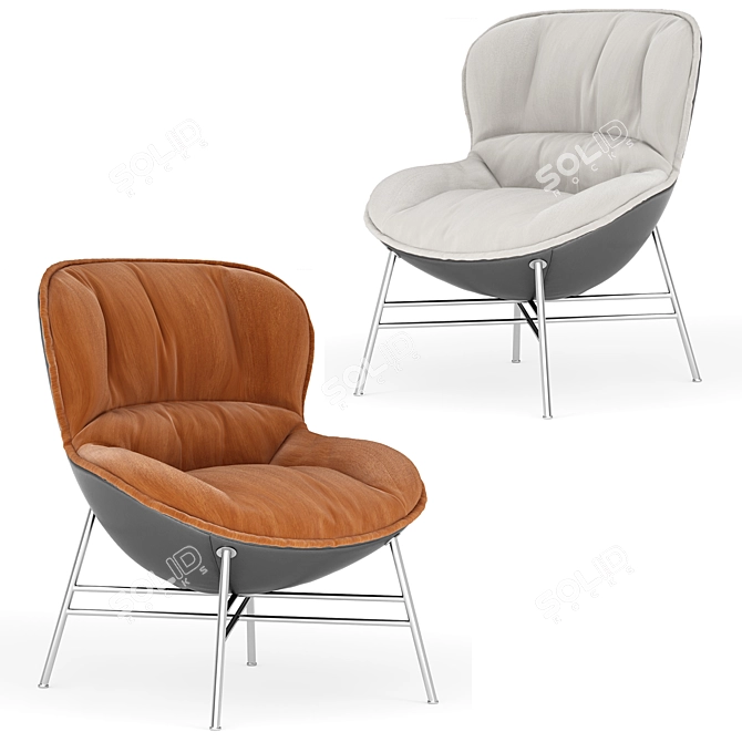 Elegant Ditre Softy Armchair 3D model image 3