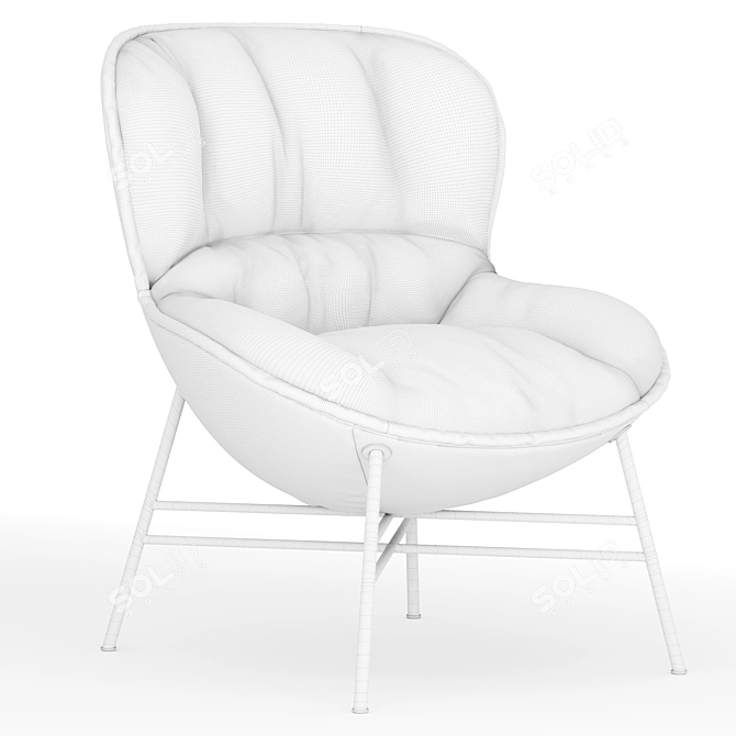 Elegant Ditre Softy Armchair 3D model image 4