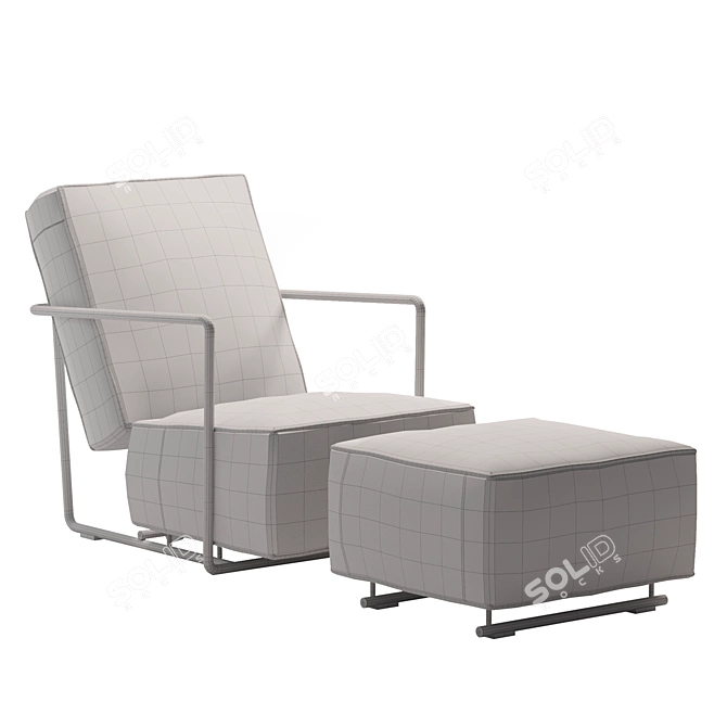 Modern A.B.C. Armchair: Stylish Design for Ultimate Comfort 3D model image 4