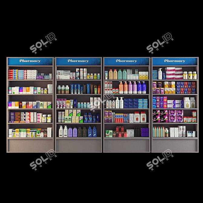 MedicoDisplay: Pharmacy Pack 3D model image 3