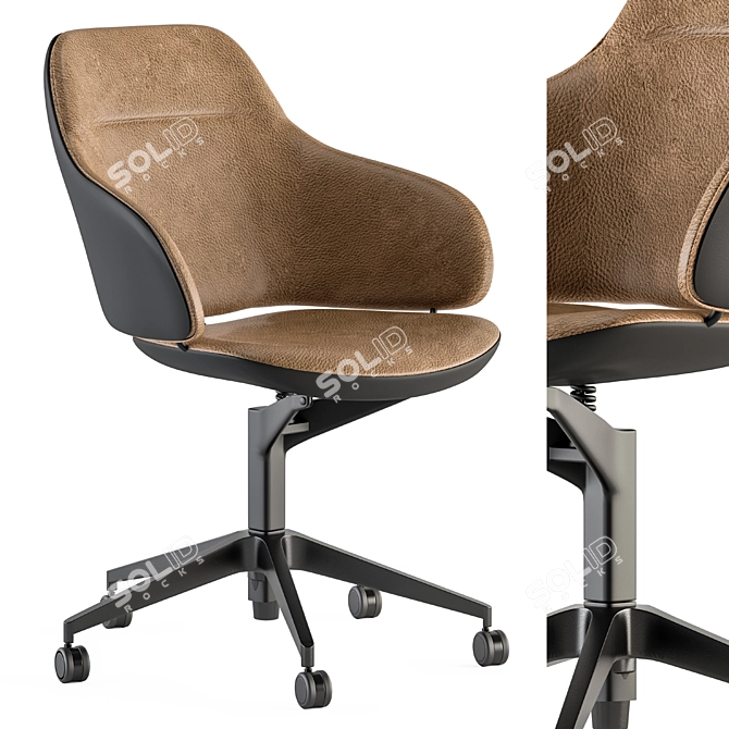 ErgoFlex Office Chair Set 3D model image 3