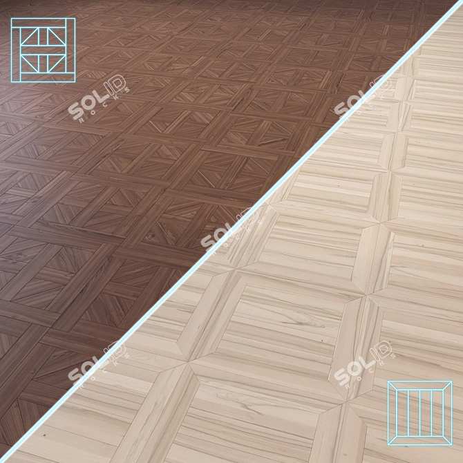 Title: 3D Parquet Flooring Module 3D model image 1